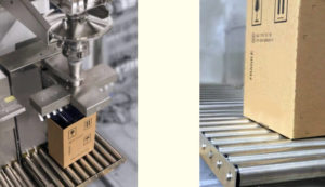 Controle du poids de cartons avec convoyeur à rouleaux de pesage