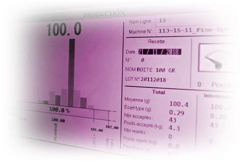 cran de trieuse pondérale Fine Spect  - Choisir une interface de commande d'un système de pesage dynamique