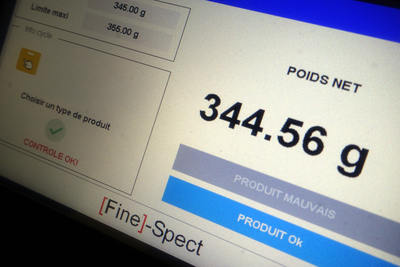 Ecran de controle du poids en ligne - Contrôle de manquants par pesage à haute cadence
