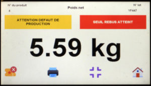 Interface de controle et de commande dun convoyeur de pesage 300x171 - Nouvel écran avec fonction de tri pour convoyeurs de pesage