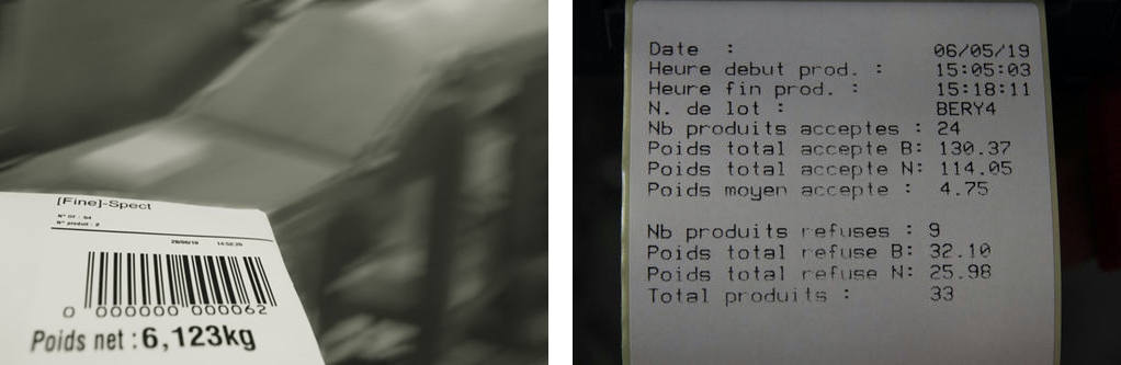 Écran "Process" edition detiquettes de colis Fine Spect - Écran "Process"