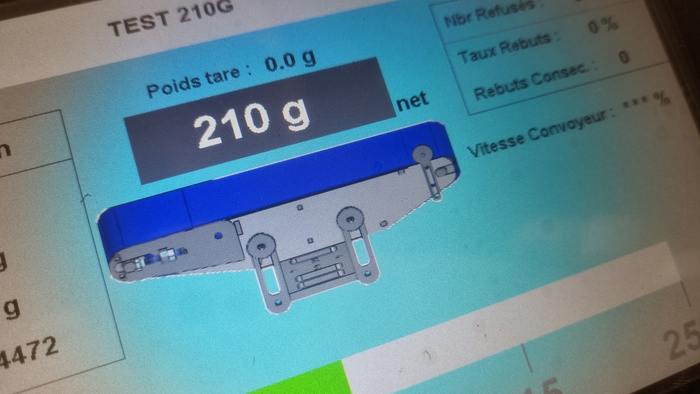 Interface de pesage dynamique - Contrôle de la masse des pâtons