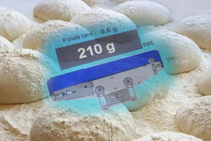 Contrôle de la masse des pâtons Pesage de pâtons en ligne - Contrôle de la masse des pâtons